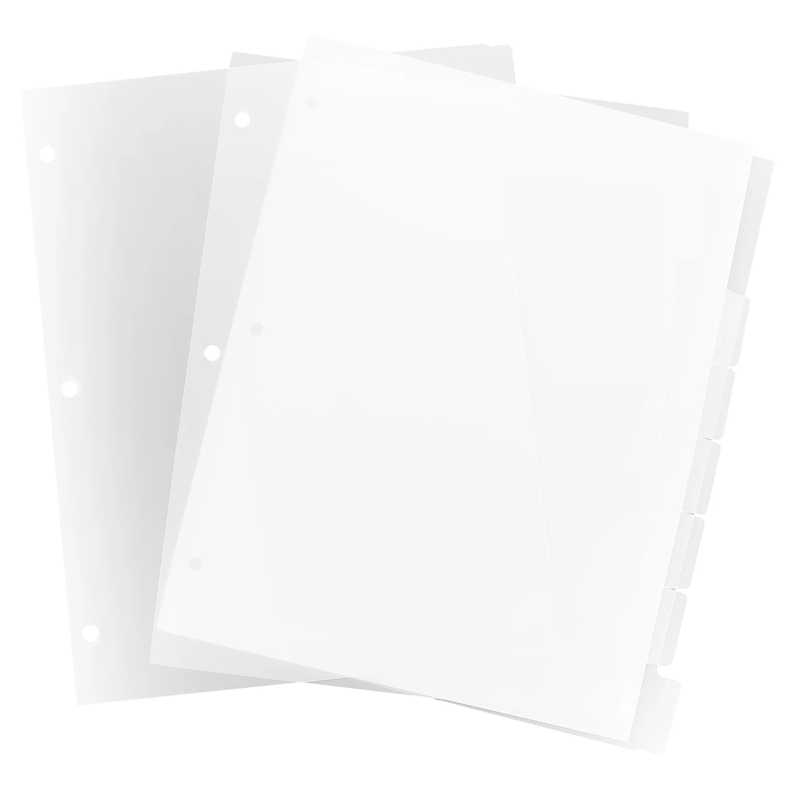 Label Inserts Refill Detachable Notebook Inner Clear Frosted Dividers Premium Pp Material Tear Resistant Smooth Surface