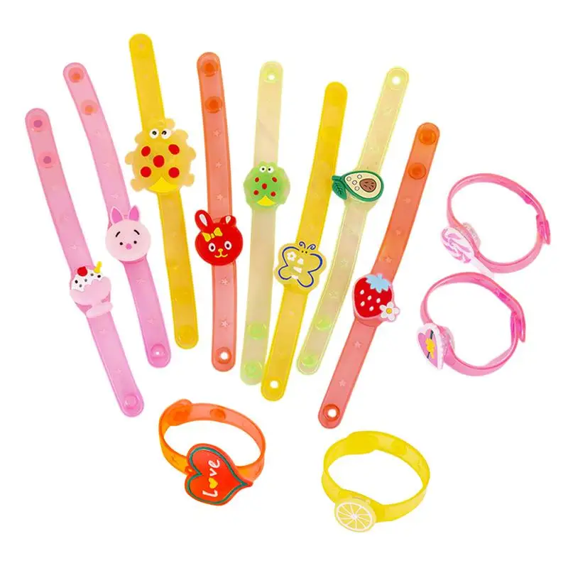 

Glowing Bracelets 12X Cute LED Bracelets Light Up Toys Colorful Flashing Wristbands Glowing In The Dark Party Favor Glowing