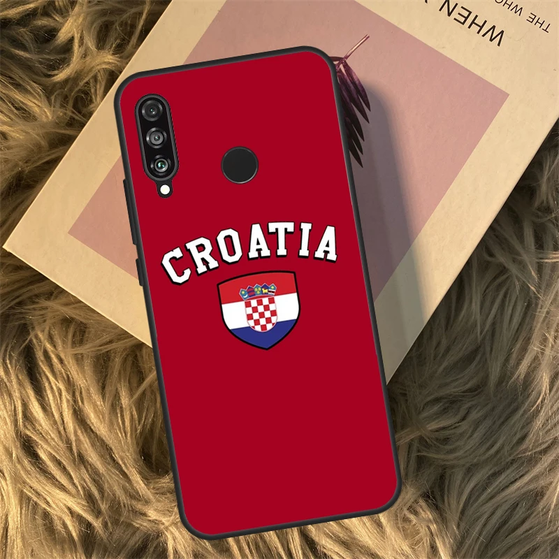 크로아티아 국기 화웨이 노바 9 10 SE 3i 7i 8i 11i 12i Y60 Y61 Y70 Y72 Y73 Y90 Y91 P20 P30 P40 라이트 케이스