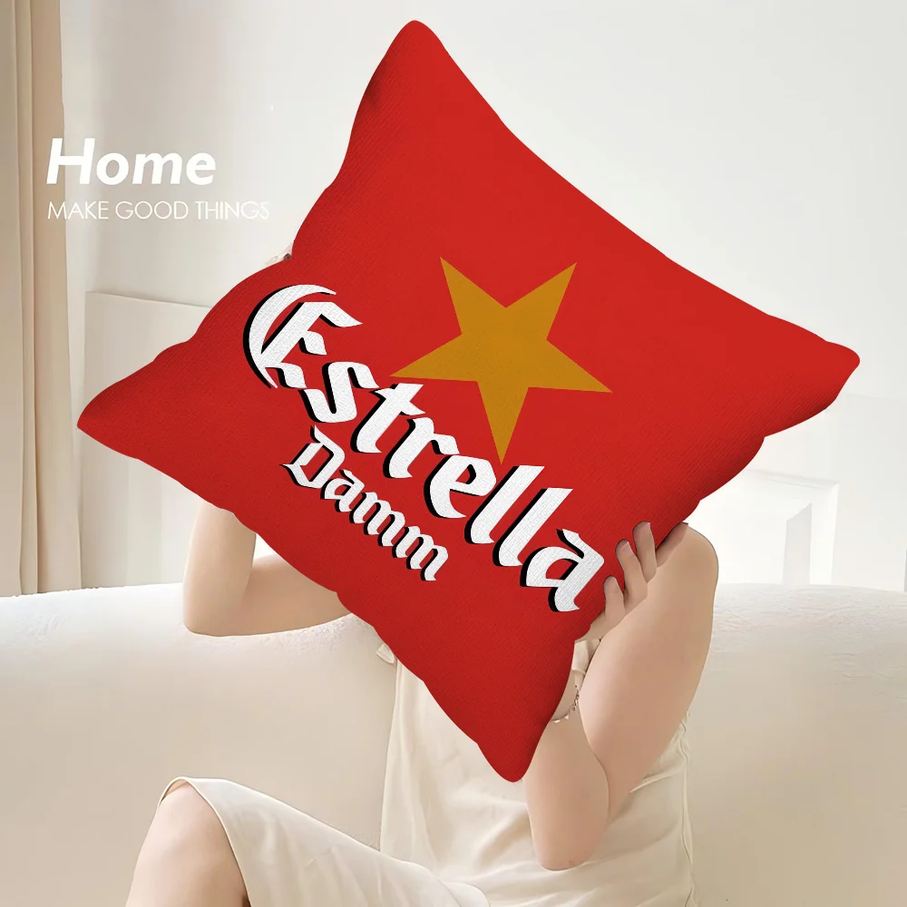 E-Estrella DammS Pillow Case Sofa Decorative Home Double-sided Print Plush Square Throw Pillow Covers Cushion Decor Cover