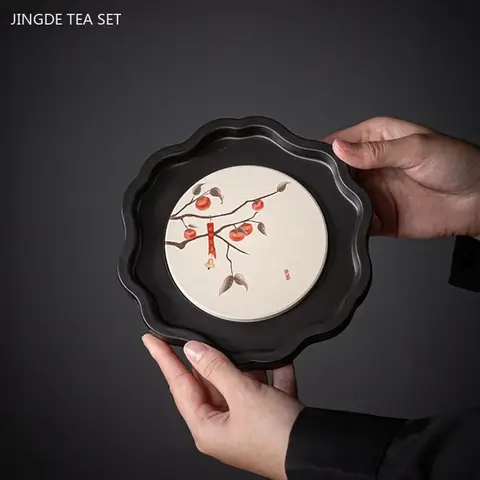 중국 베이클라이트 물 흡입 냄비 베어링, 가정용 원형 티팟 패드, 소형 건조 양조 차 트레이, 전통 차 액세서리