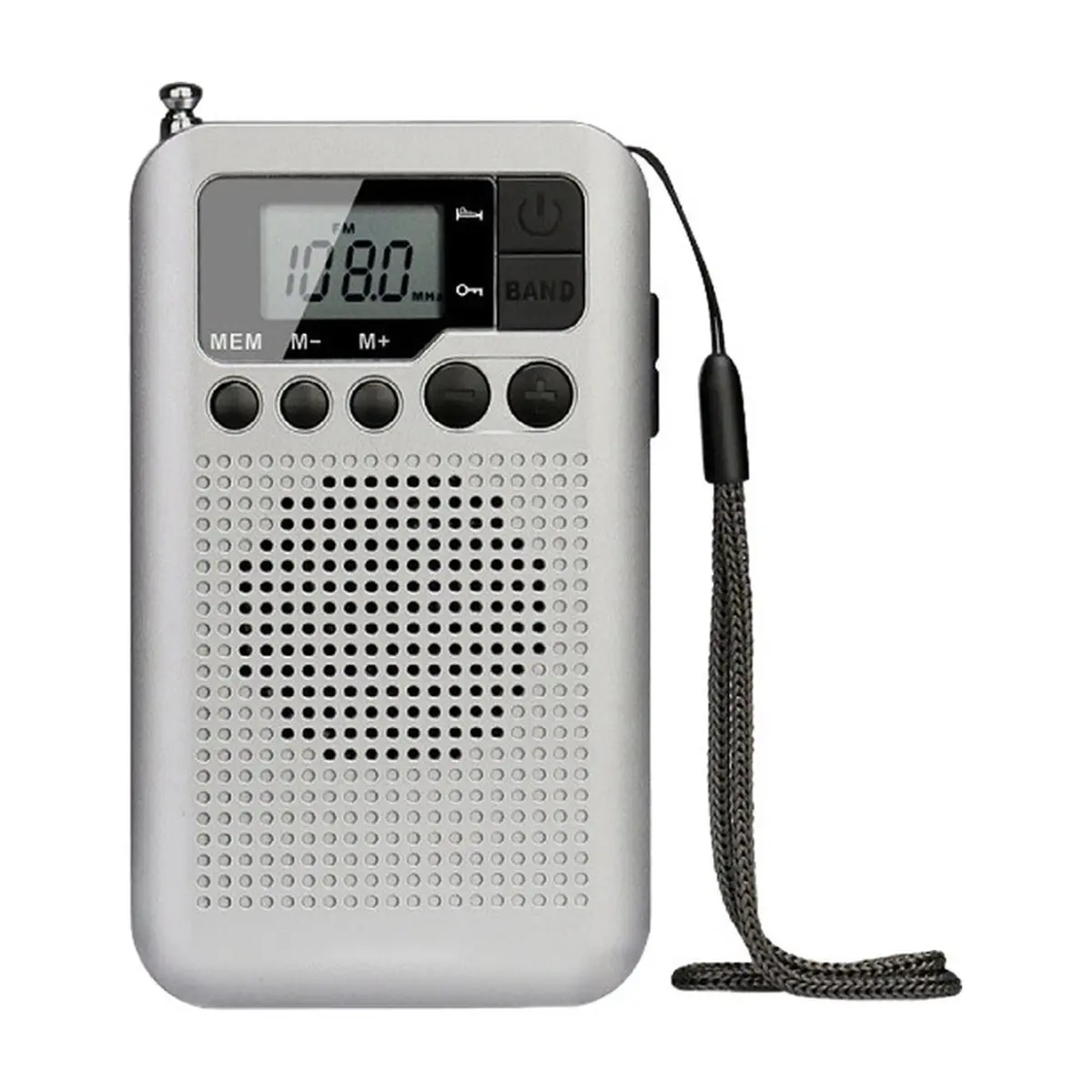 Radios Portable Radio AM FM Battery Operated Pocket Radio Speaker Stereo LCD Display Headphone Jack Clock