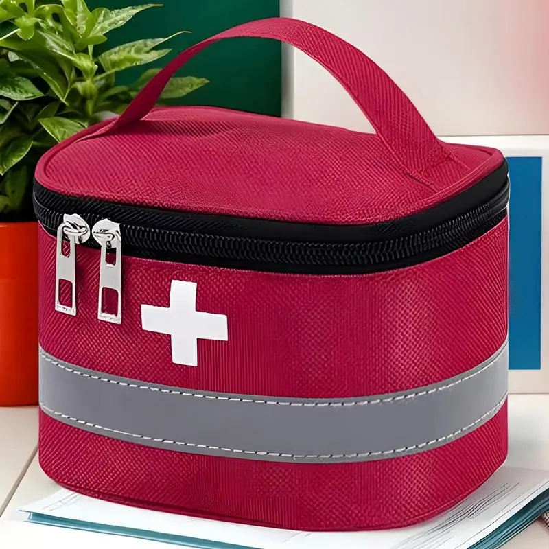 Saco de medicamentos portátil para primeiros socorros, recipientes de armazenamento de medicamentos, auxiliares de comprimidos domésticos, bolsas de viagem, acessórios para trauma