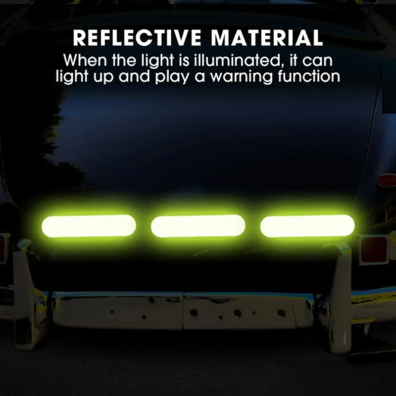 Cinta reflectante de advertencia de seguridad para casco de piezas, cinta reflectora impermeable de alta visibilidad para conducción nocturna, coche para caminar, 10 unidades