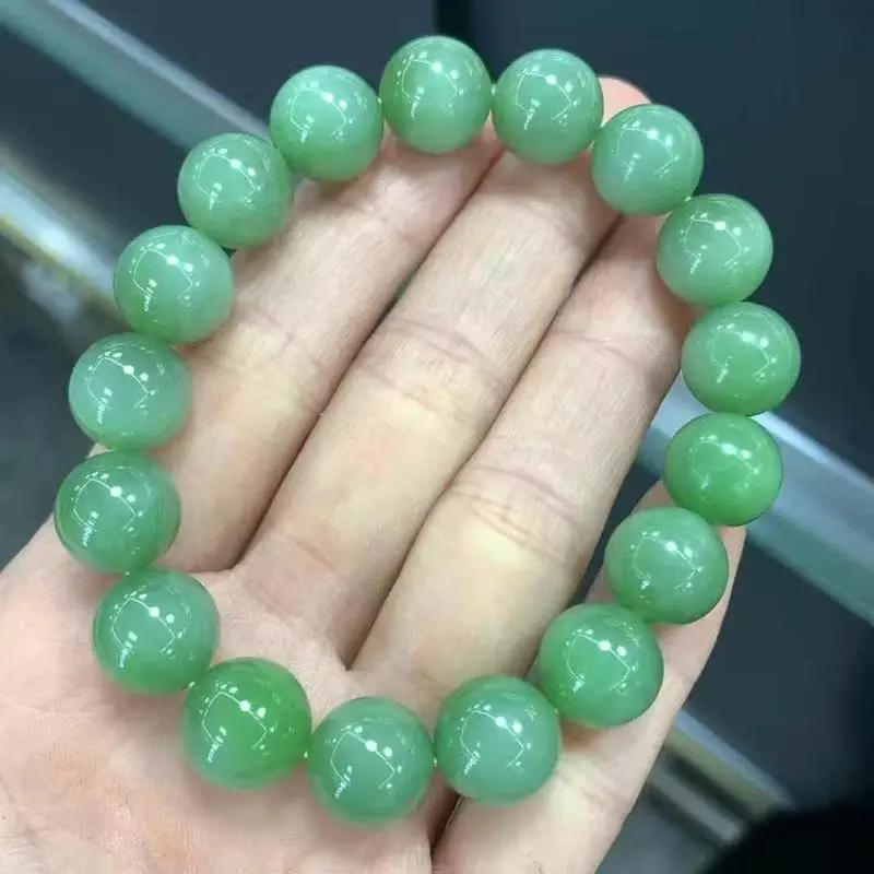 Natural Hetian Russian Material, Duck Green Jade Bracelet, Fine Texture