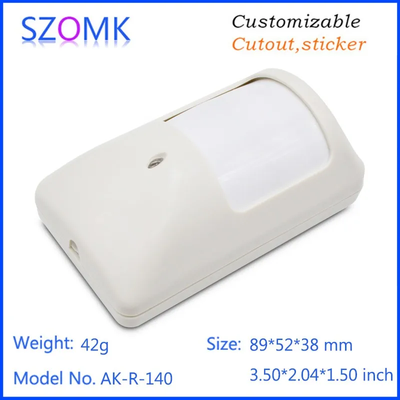 1Piece 89*52*38mm szomk hot selling wireless PIR motion sensor for alarm home security system plastic enclosure junction box