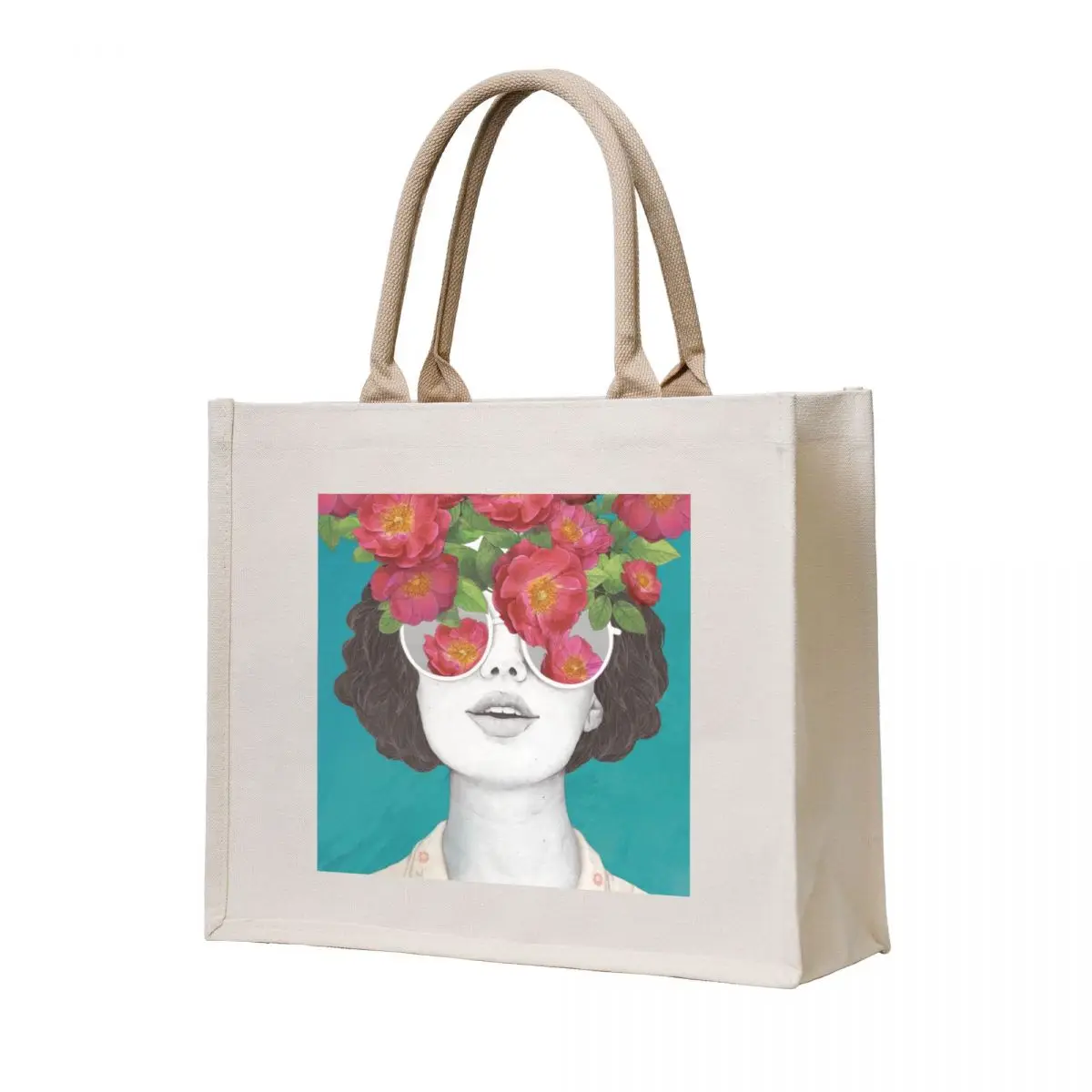 

The optimist // rose tinted glasses Tote Bag Canvas stote bag university shopper bag cloth woman tote screen