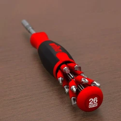 Wiha Screwdriver 26-in-1 Kit with Hidden Magazine Design Precision Chrome Vanadium Steel Dual-end Bit Household DIY Tools