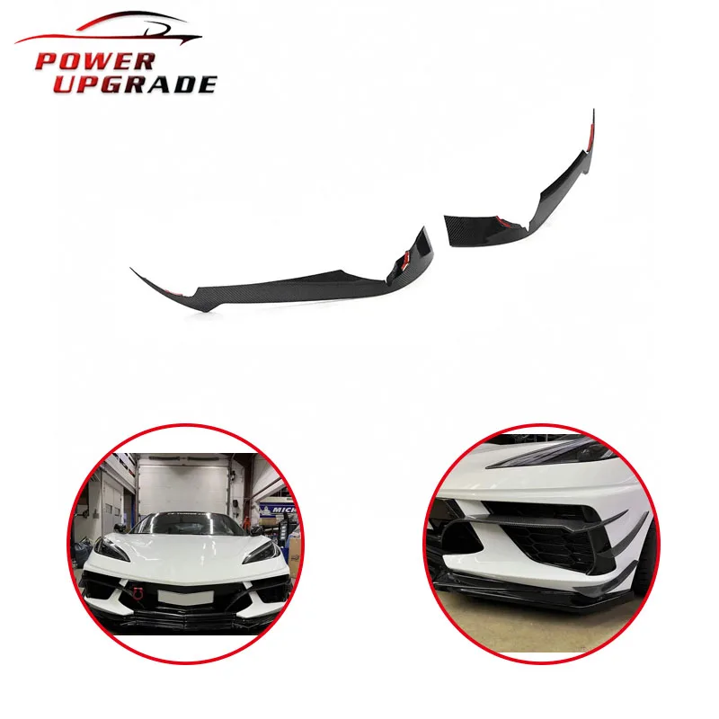 Front intake vent front canard True carbon fiber for C8 Chevrolet Corvette C8 2-door Coupe