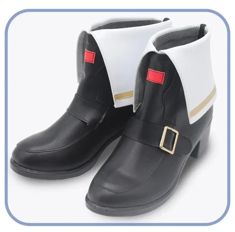Game Frontline Lynn Cosplay Shoes Halloween Carnival Black Boots Big Size Cosplay Prop Anime PU Leather Shoes Custom Made