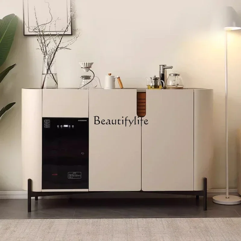 

FG10Light luxury style intelligent voice solid wood tea bar machine integrated cabinet household living room modern water dispen