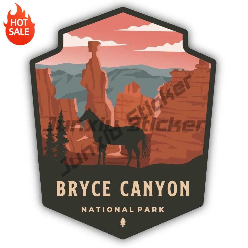 Bryce Canyon National Park Emblem Vinyl Sticker For Luggage And Laptop Travel Souvenir Decal