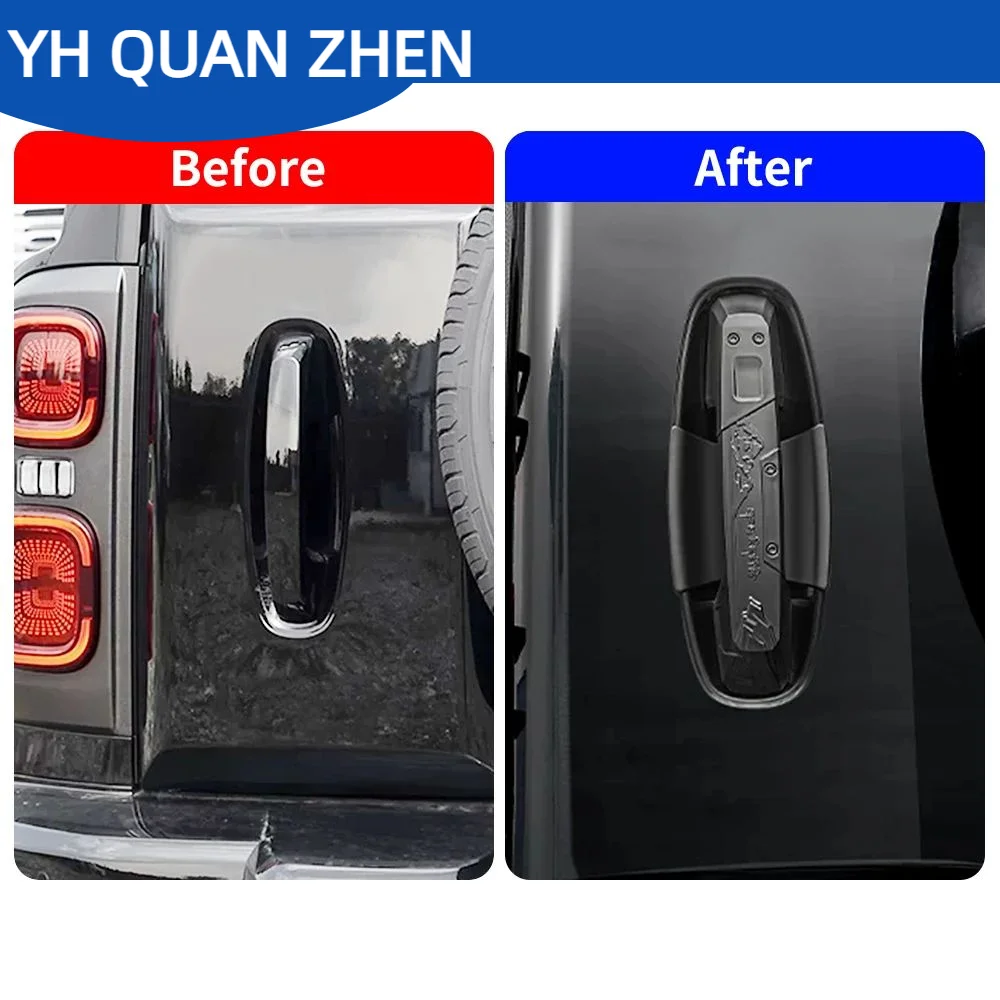 For Gwm Haval H9 2024 2025 2026 2027 Car Door Handle Bowl Rear Trunk Pillar Fender Wing Strip Cover Trim Anti Scratch Auto Part