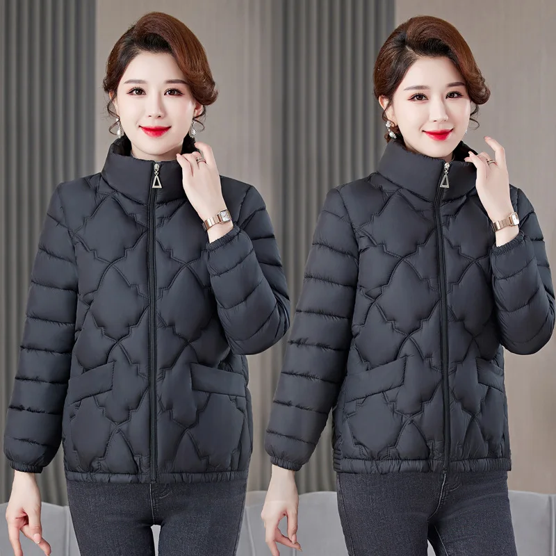 Mantel katun pendek wanita, jaket Luaran parka longgar versi Korea katun pendek 2023 untuk perempuan