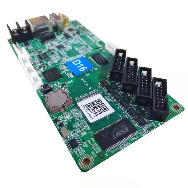 Huidu HD D16 Asynchronous RGB Full Color Huidu LED Control Card Support Wi-Fi U-disk Ethernet 640x64 Pixels led display module