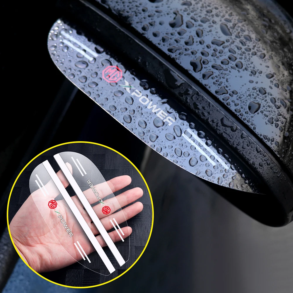 2 шт., боковое зеркало заднего вида, наклейка для бровей от дождя для Morris Garages Motors ZS GS MG MG3 Hector Cyberster ZR Saloon Part Marvel