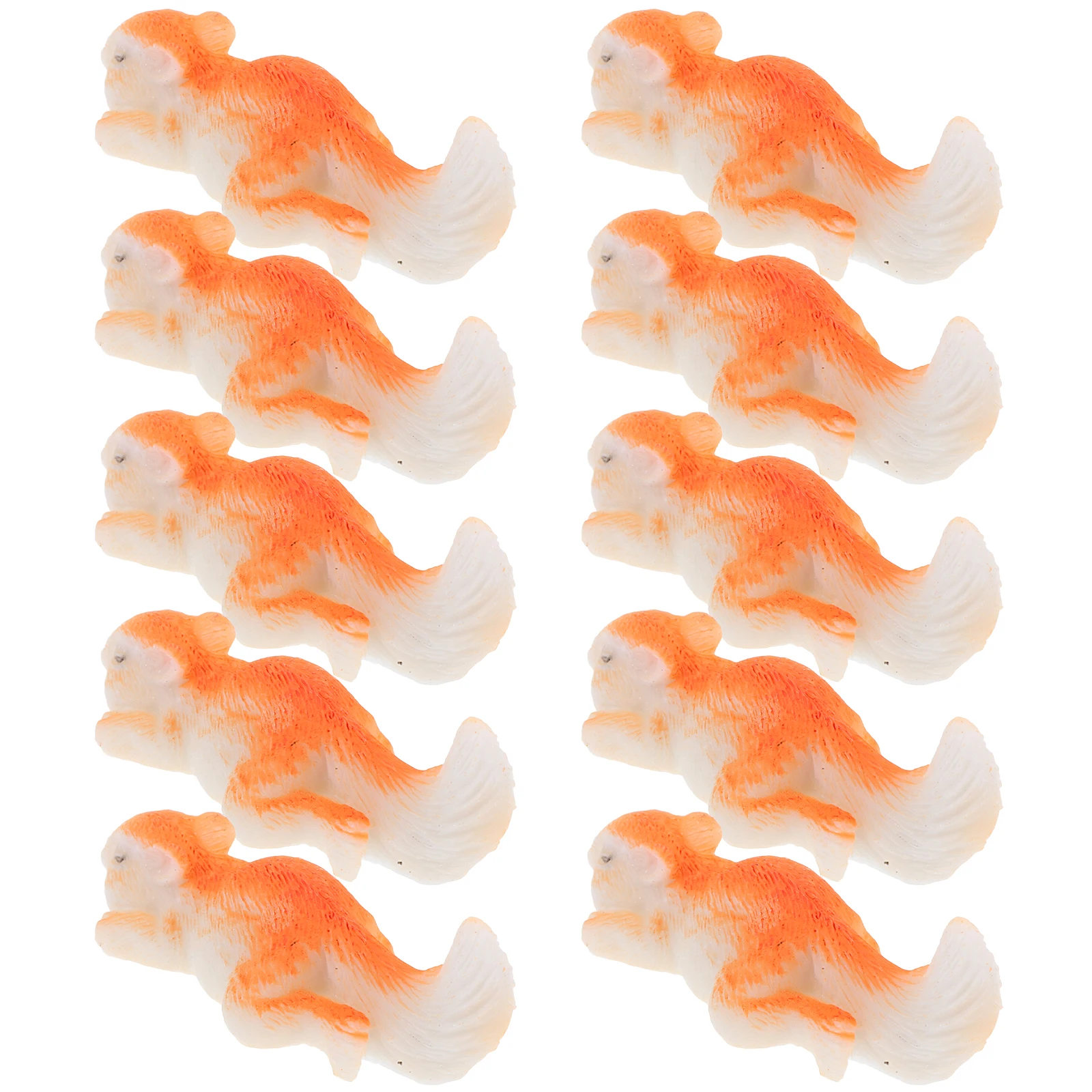 

10 Pcs Squirrel Decorations Garden Statue Ornaments Hand-painted Landscape Lawn Outdoor Resin Statues Arrangement Crafts