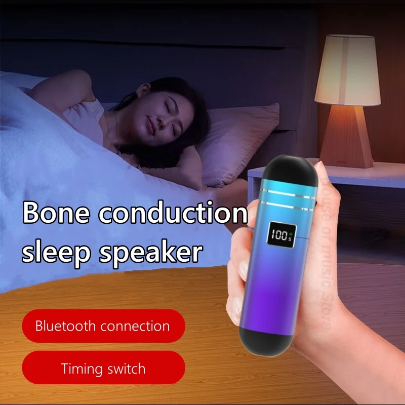 

2024 New Portable Bluetooth Wireless Bone Conduction Sleep Speaker Mini Music Player for Listening to Songs and Books in Bedroom