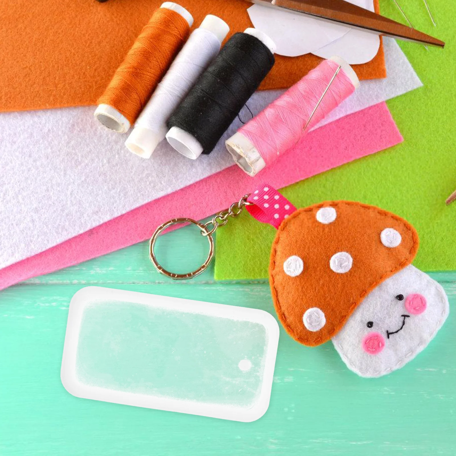 

20 Pcs Keychain Mold Jewelry Making Supplies Pendant Resin Molds Silicone for Crafts Necklaces Jewellery Label