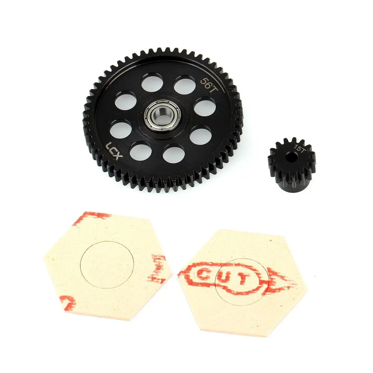 LCX Racing 1/10 RC Crawler Hard Steel 32P 56T Spur Gear w/ 15T Pinion Gear for Axial RR10 Yeti 90048 Upgrades Parts Accessories