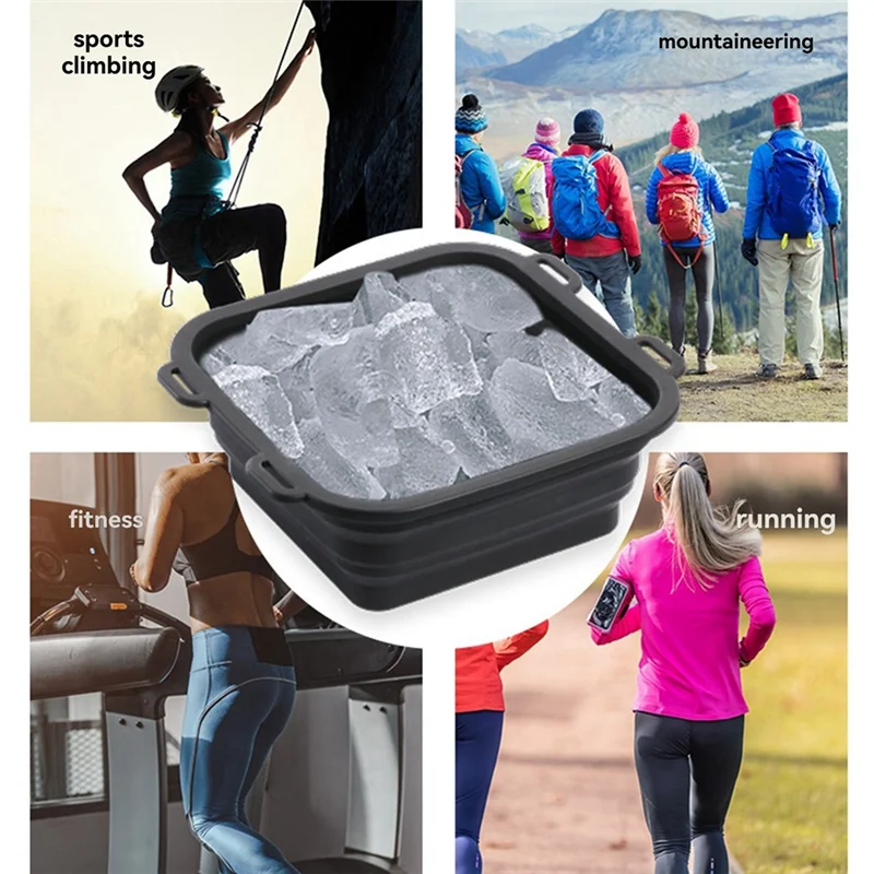 

FAST-портативное силиконовое ведро для ледяной ванны, складной охлаждающий душ для терапии холодным душем