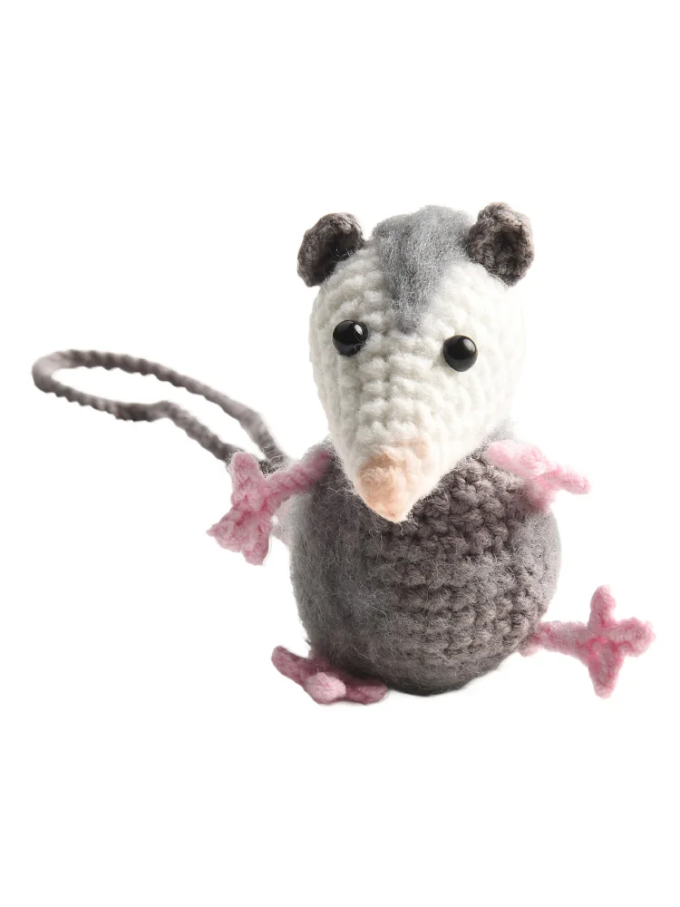 Possum Car Charm Pendant Window Side Car Interior Decoration Handmade Knitted Possum Car Charm: Cute Decoration For Rearview