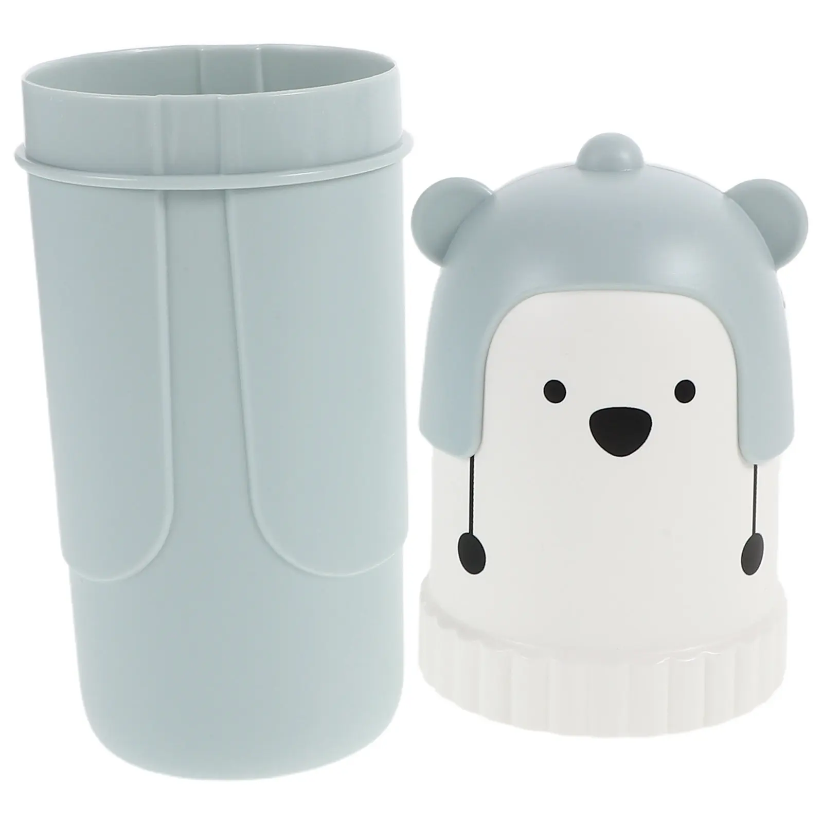 Travel Toothbrush Case Portable Blue Waterproof Toothpaste Cup Box Compact Toothbrush Storage Container for Travel Camping Daily
