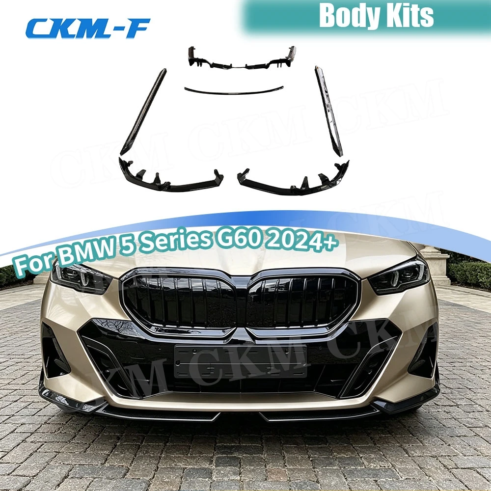 

ABS Front Lip Rear Bumper Diffuser Side Body Kits for BMW 5 Series G60 G68 M Sport 2024+ Skirts Rear Trunk Spoiler Accessories