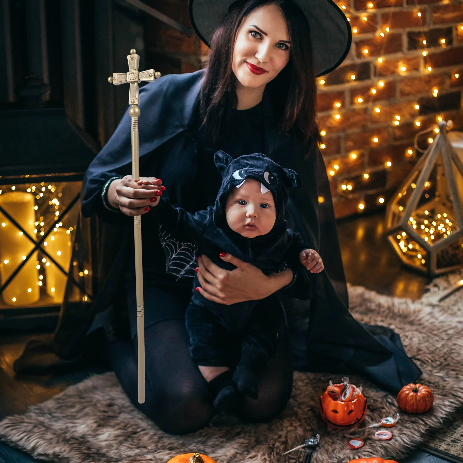 مضحك شكل قصب الدعامة للحزب تأثيري هالوين ديكور عصا المشي فستان ملحق صور الدعامة زخرفة الحفلات #3