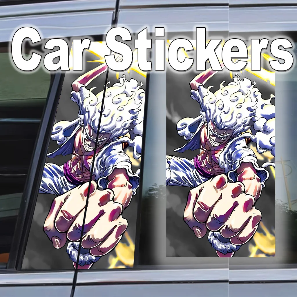 

One Piece Car B Pillar Vinyl Luffy Wrap Scratch-Proof Waterproof Anime Decal Peel Stick Universal Exterior Door Trim Protector