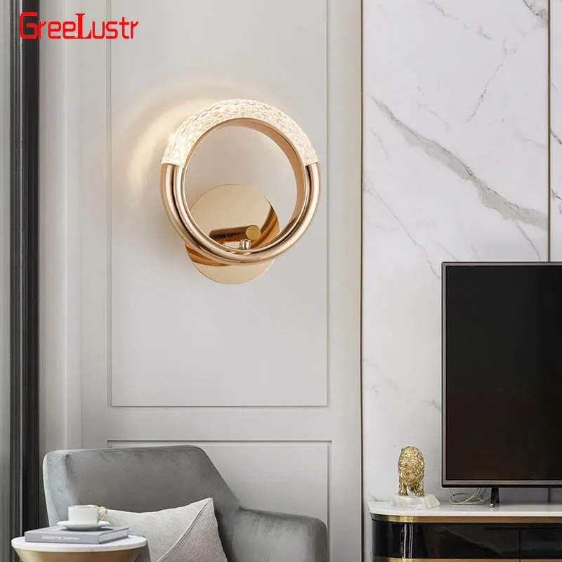 

Indoor Luxury Led Wall Lamp Nordic Style Home Decor Suitable For Bedside Corridor Wall Light Fixture Round Oval Lustre Lighting