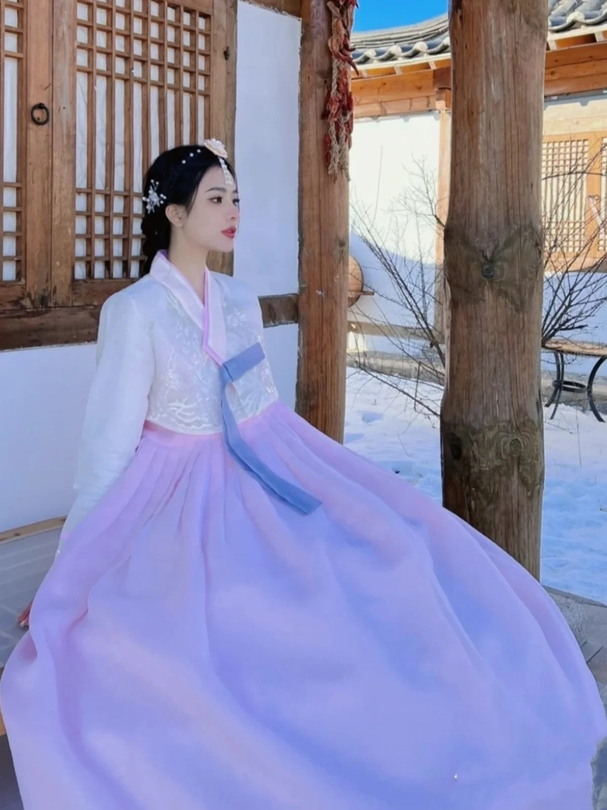

Traditional Korean Hanbok Dance Costume Women's Ethnic Stage Performance Clothing Photoaphy Ancient Chinese Sle Dr