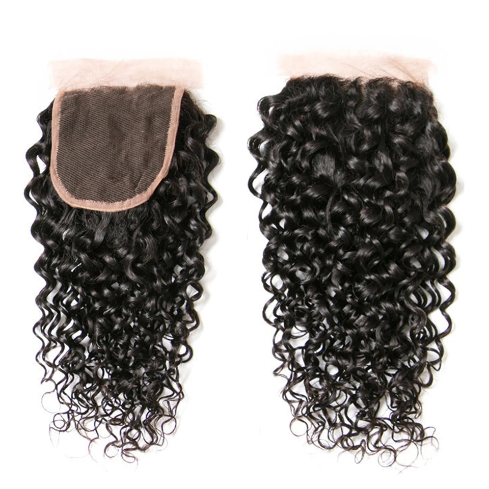 30 Inches Water Wave Bundles With Closure Brazilian Remy Wavy Human Hair Bundles With 4x4 Lace Closure Free Part Lulalatoo Hair