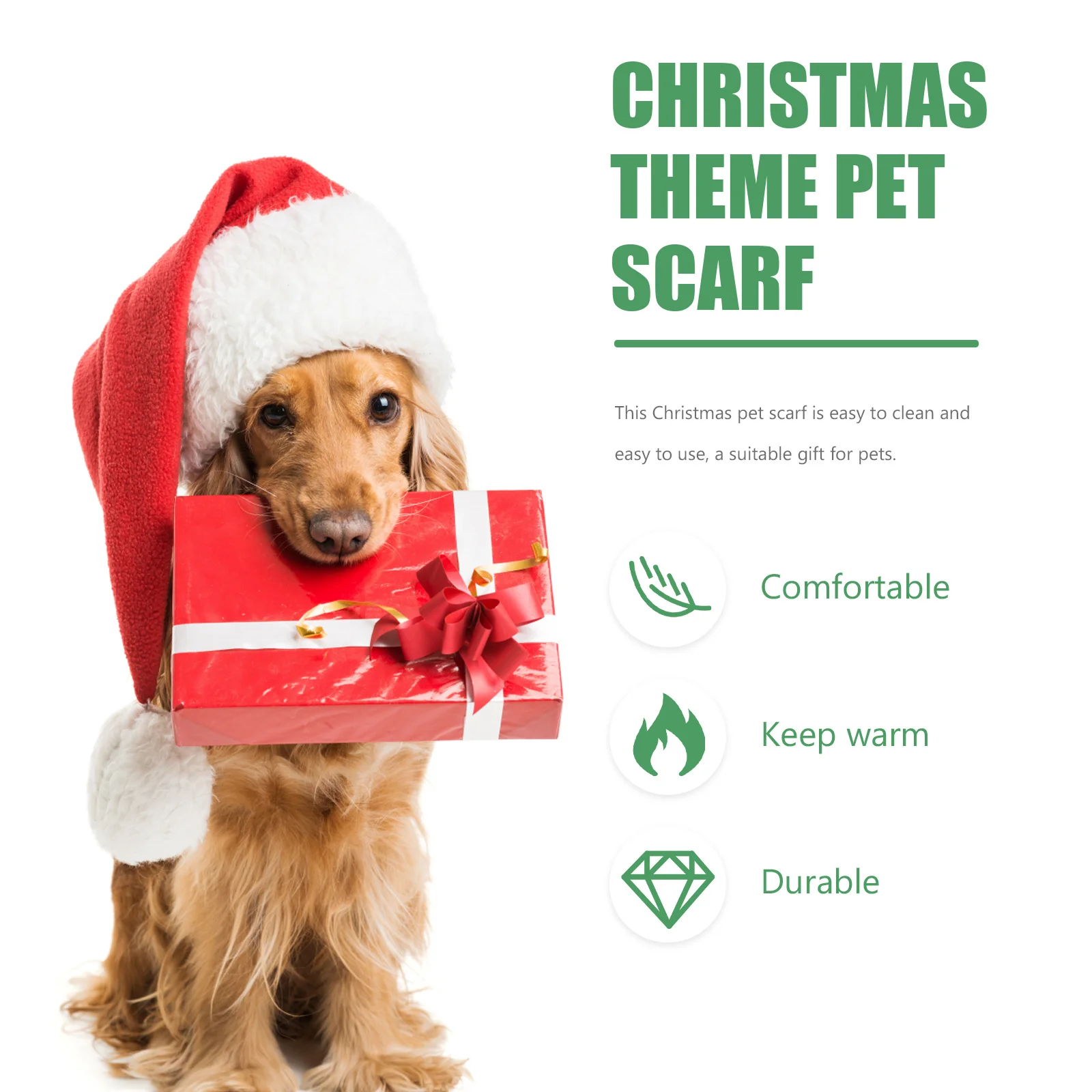 

2Pcs Christmas Dog Scarves Plaid Pet Triangle Bibs Soft Cotton Holiday Accessories Dog Christmas Scarves Pet Supplies