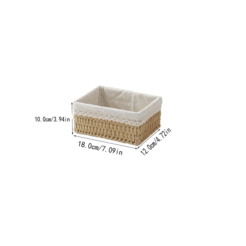 Storage Basket Rectangular Seagrass Woven Basket Clothes Laundry Basket Clutter Storage Box Home Organization Storage Boxes