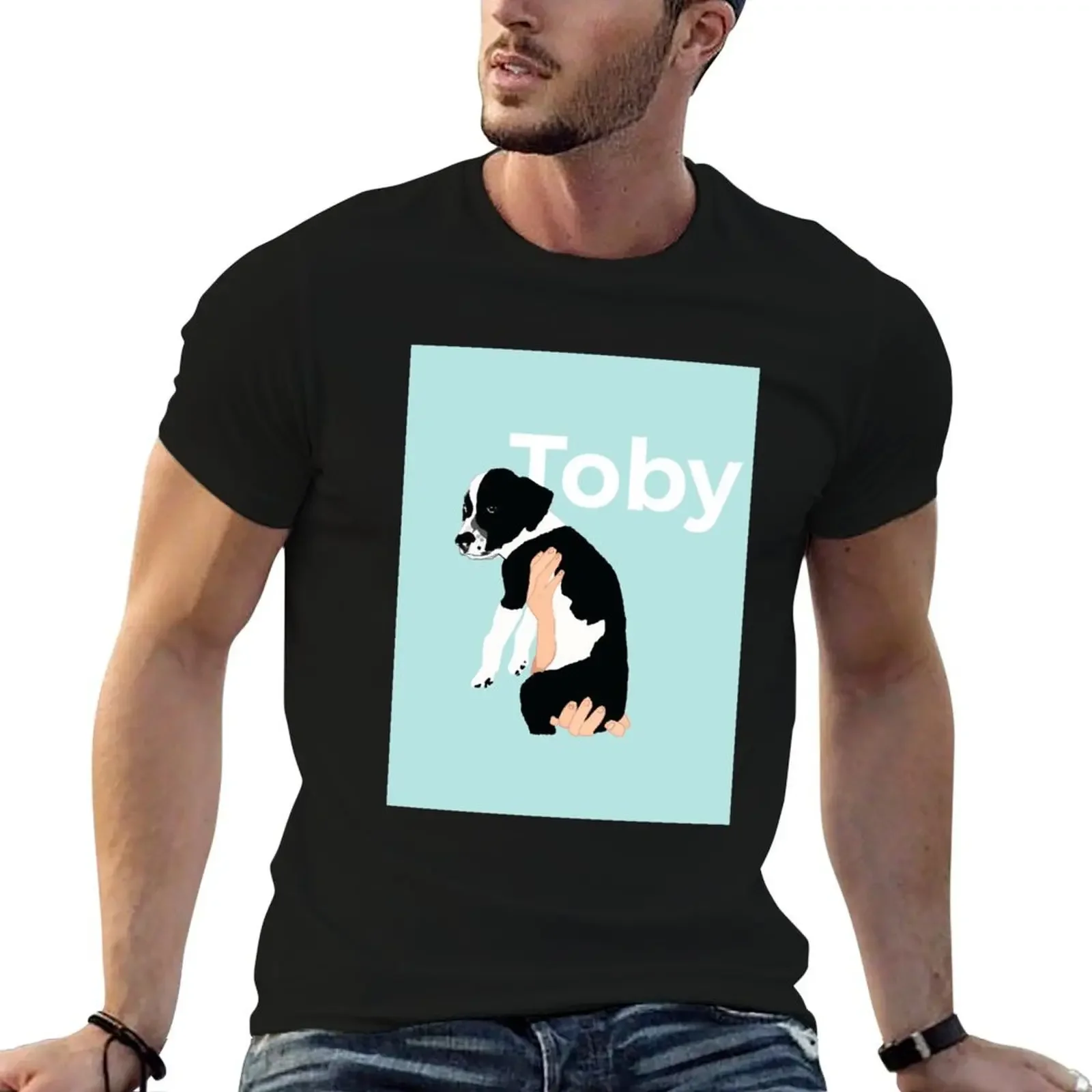 Toby the puppy. T-Shirt summer clothes Aesthetic clothing anime stuff basketball graphic tees men tshirt