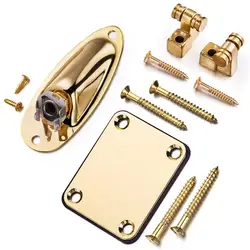 Electric Guitar Roller String Tree String Retainer Neck Plate Loaded Jack Socket Plate For Guitar Replacement Parts