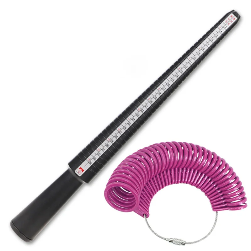 مجموعة أدوات قياس حجم الحلقة البلاستيكية، مقاس المجوهرات، عصا مغزل الإصبع لقياس دقيق #5