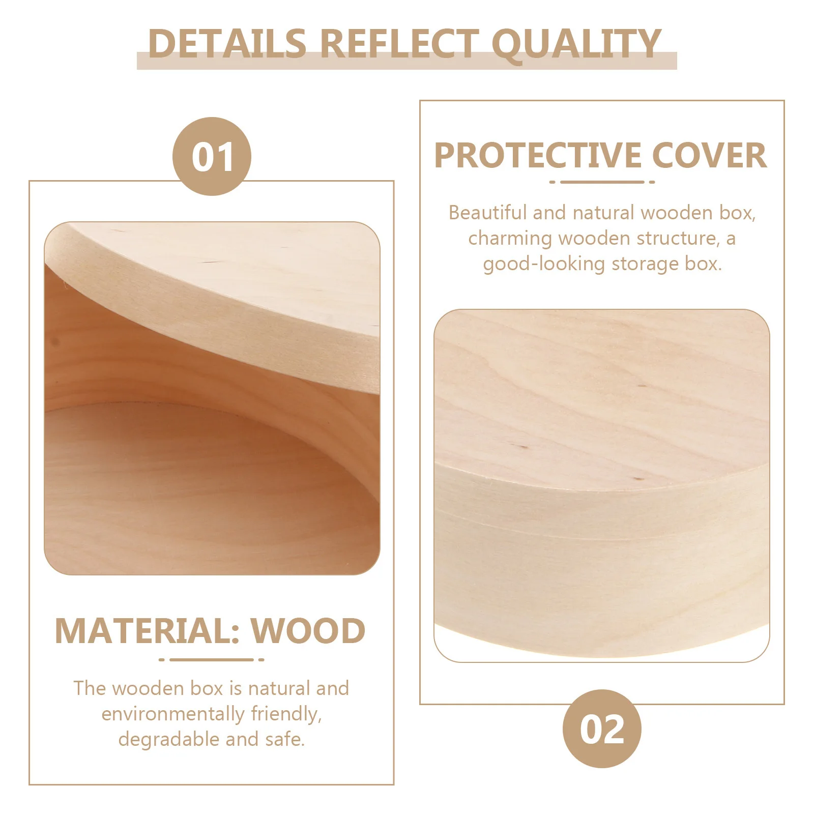 

1pc Natural Wooden Cake Box For Cheese Cake Storage Baking Dessert Food Container Packaging Holder Sandwich Case