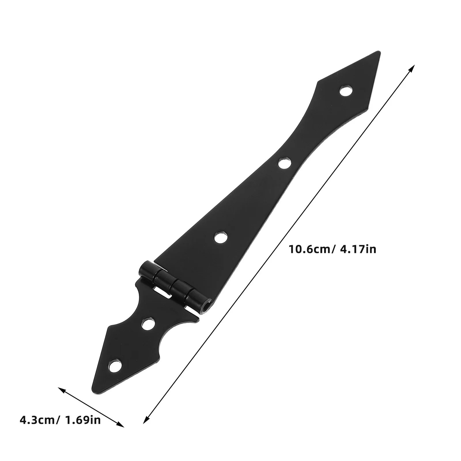 4 قطع من مفصلات أبواب الحظيرة شديدة التحمل، تصميم سهم مزخرف من الحديد الأسود، بيئة تخزين آمنة، بوابات سقيفة خشبية #2