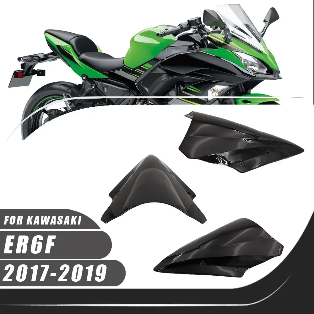 For 2017-2019 Kawasaki Ninja 650 ER6F ER-6F 2018  Motorcycle ABS Windshield Windscreen Wind Deflectors