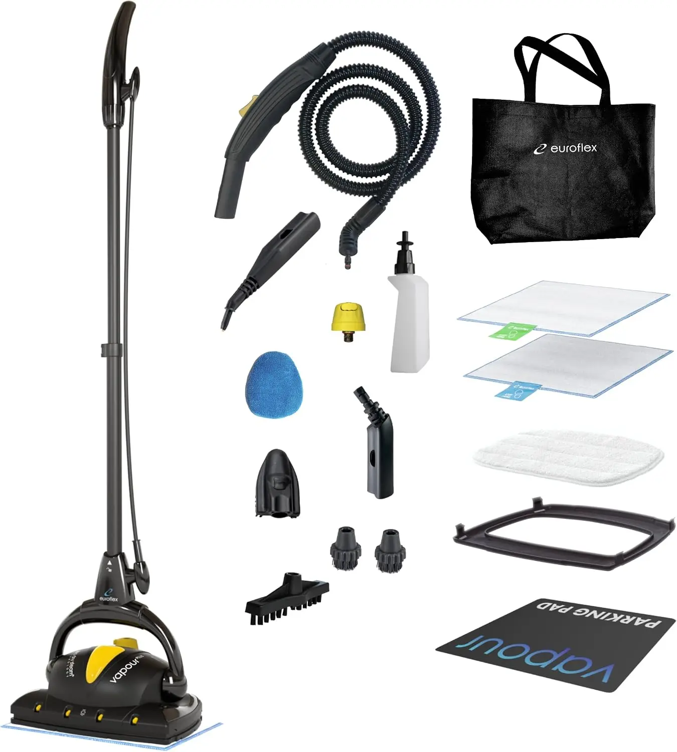Vapour Plus Premium Steam Mop with Floor Care Kit, 18-Piece Set