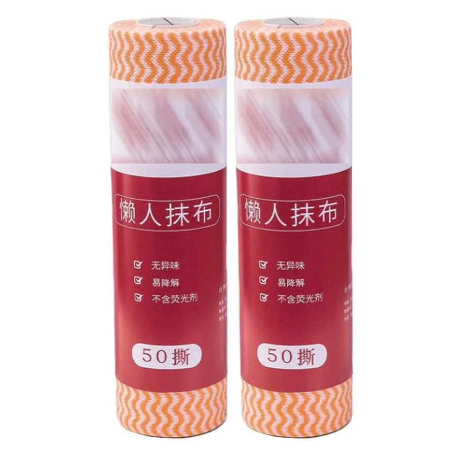 2-rolls-kitchen-disposable-towels-dish-washcloth-kitchen-tissue-paper-towel-rolls-orange