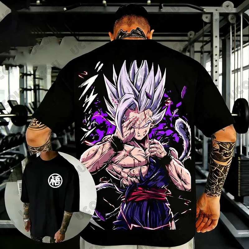 2026 Neues Dragon Ball Anime Son Gohan Grafik 3D-Druck T-Shirt für Herren Sommer Kurzarm-Shirts Retro Hochwertige Unisex-Oberteile