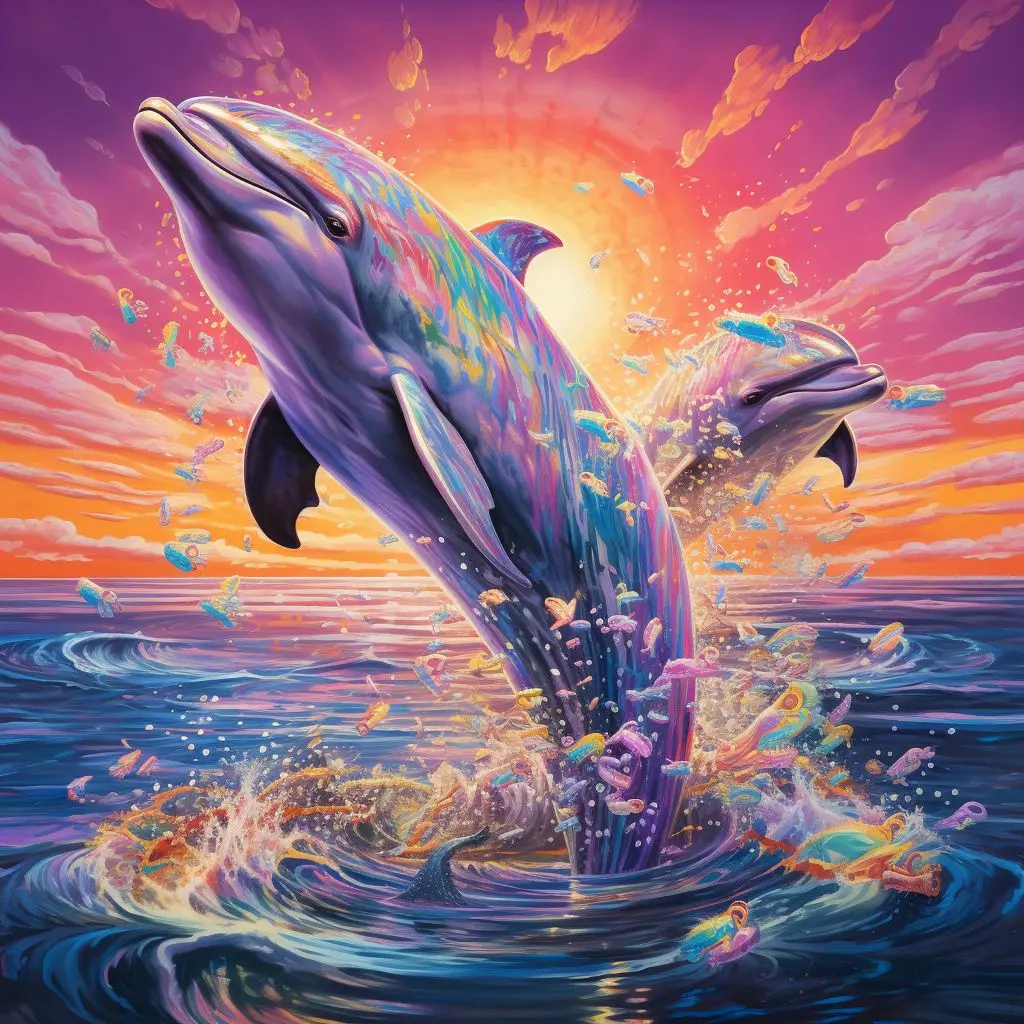 

CHENISTORY Full Round Diamond Painting Dolphin 5D DIY Diamond Embroidery Kits Mosaic Cross Stitch Animals Home Decor Gift