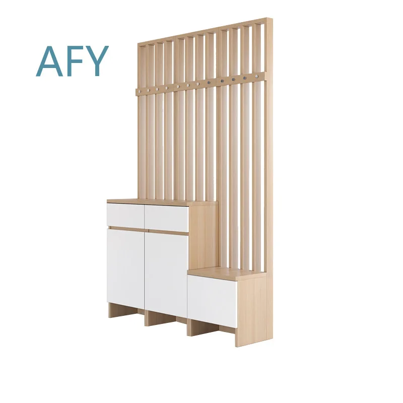 Entry Entrance Cabinet for Modern Living Room Partition Screen Furniture Solid Wood Shoe Storage Hallway Organizer Cabinet