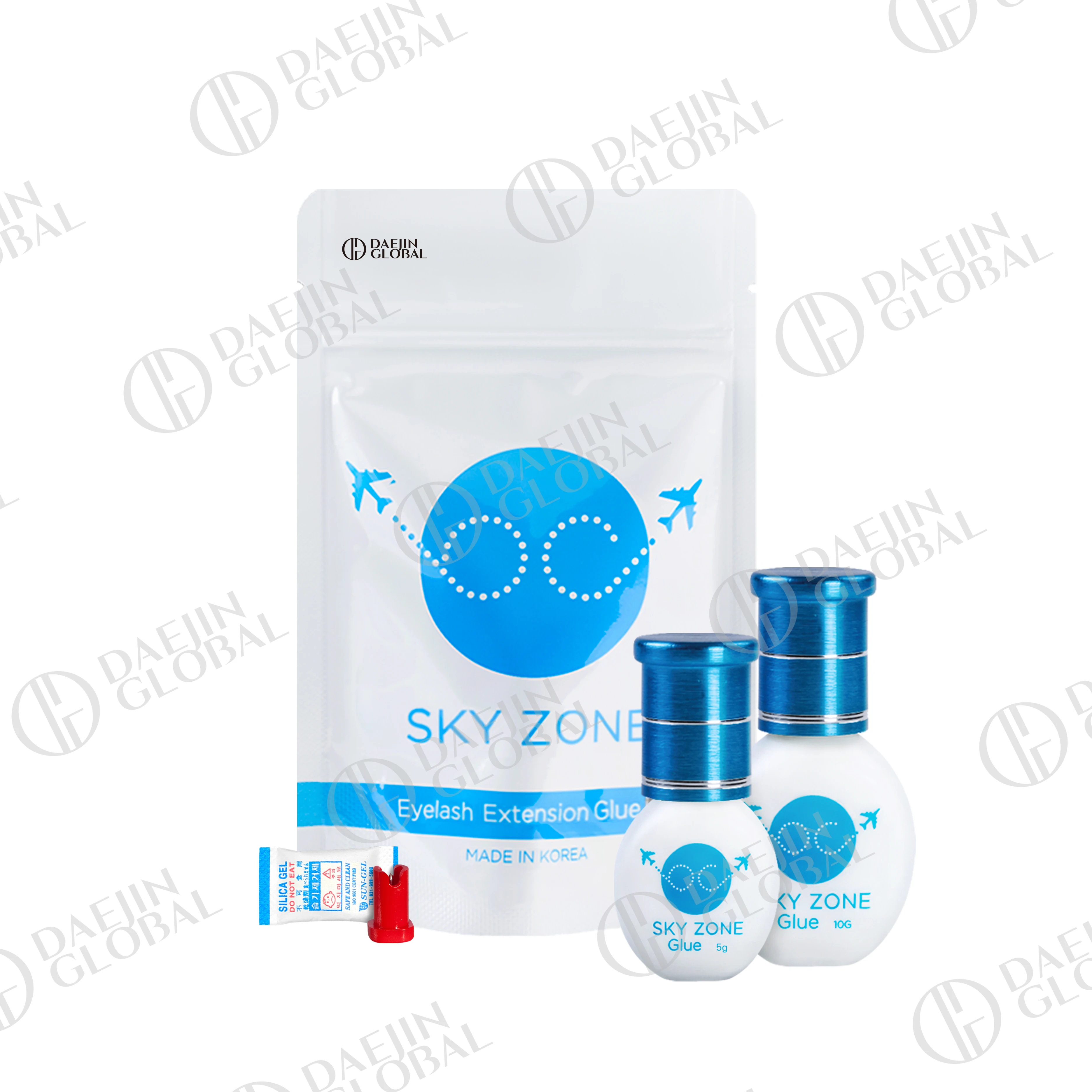5bottles/lot New Sky Zone Glue Adhesive for Eyelash Extensions Fastest Dry Low Irritation Sky False lash glue Korea Original 10g