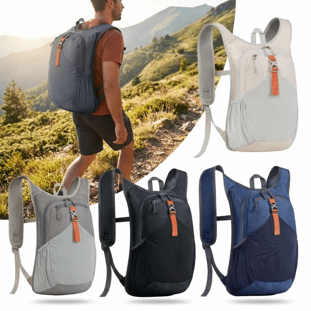 15L Hiking Backpack Foldable Lightweight Small Backpack Compact Multiple Pockets Ultralight Hiking Daypack Outdoor Activities