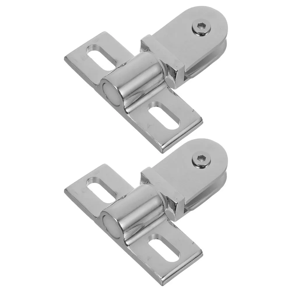 Cerniere a perno in acciaio inossidabile da 2 pezzi per porte doccia in vetro Hardware per bagno resistente Set di cerniere nascoste per montaggio superiore inferiore