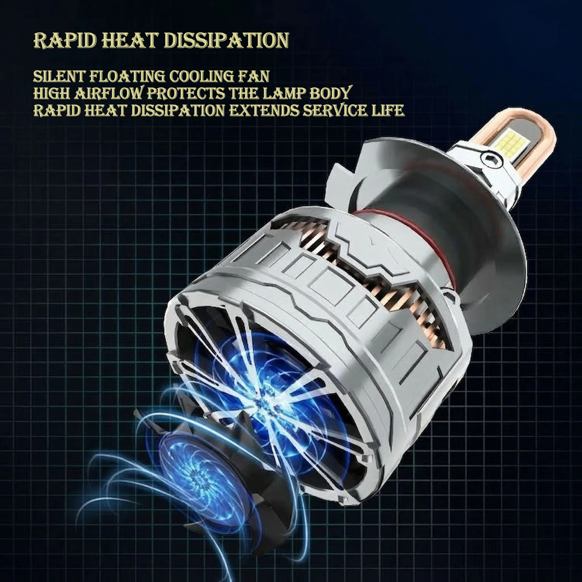 NXY 170W LED Headlight Bulb 8 Copper Tube High Power Super Bright H1 H4 Hi Lo Beam Car Motorcycle Headlamp 12V Retrofit Light view 4